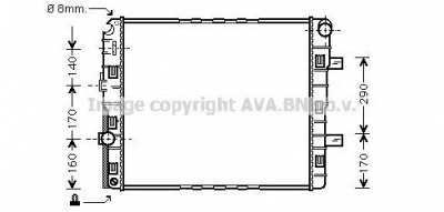 AVA QUALITY COOLING me2184 -  Радиатор, охлаждение двигателя